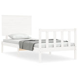 Bed Frame without Mattress White 100x200 cm Solid Wood Pine 3193392