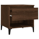 ZNTS Side Table Brown Oak 50x46x50 cm Engineered Wood 819562