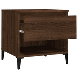 ZNTS Side Table Brown Oak 50x46x50 cm Engineered Wood 819562