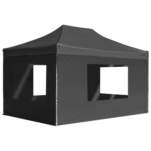 Professional Folding Party Tent with Walls Aluminium 4.5x3 m Anthracite 45498