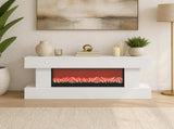 Electric Fireplace White 100 x 30 x 44 cm Engineered wood 8020776