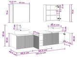 Bathroom Cabinet Set 5 pcs Artisan Oak Engineered Wood 3406454