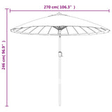 Garden Parasol with Aluminium Pole 270 cm Anthracite 47306