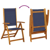 7 Piece Garden Dining Set Solid Wood Acacia and Textilene 3279303