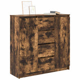 Sideboard with Drawers Smoked Oak 100.5x35x98.5 cm Engineered Wood 3328457