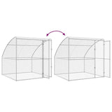 Dog Kennel with Storage Silver 2 x 2 x 2 m Galvanised steel 42008380