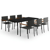 Garden Dining Set Black 3099417