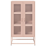 ZNTS Highboard Pink 68x39x123 cm Steel 853357