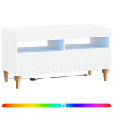 LED TV Cabinet White Engineered Wood 896335