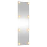 ZNTS Wall Mirror with LED Lights 30x100 cm Glass Rectangle 3189151