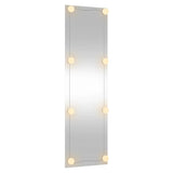 ZNTS Wall Mirror with LED Lights 30x100 cm Glass Rectangle 3189151