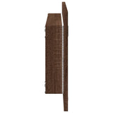 LED Bathroom Mirror Brown Oak 100x8.5x37 cm Engineered Wood 856274