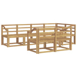 Outdoor Sofa Set 7 pcs White Solid Acacia Wood 3387783