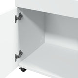 Bar Cart White 50x41x89 cm Engineered Wood 848262