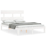 Bed Frame without Mattress White 120x200 cm Solid Wood Pine 3193527