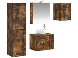 Bathroom Cabinet Set 5 pcs Smoked Oak 50 x 14.5 x 70 cm 3407291