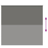 Roller Blind Blackout Grey 150x130 cm Fabric Width 146.6 cm Polyester 4011112