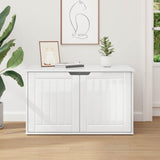 Cat House Gloss White 85 x 55 x 50.5 cm Engineered Wood 8000720
