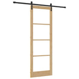 Sliding Door ORKDAL Natural and Black 83 x 232 cm 3331861