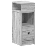 Bedside Cabinet with Drawer Grey Sonoma 25x31x66 cm 858624