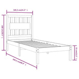 3103923 Bed Frame without Mattress Solid Wood 100x200 cm