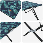 Folding Camping Bed Folding 2 pcs Leaf pattern 206 x 76 x 74 cm 42003173