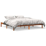 Bed Frame without Mattress Wax Brown 180x200 cm Super King Solid Wood Pine 844866