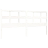 Bed Frame without Mattress White Super King Size Solid Wood Pine 3193027
