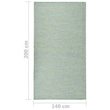Outdoor Flatweave Rug 140x200 cm Turquoise 340803