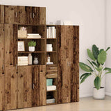 Bookcase with Drawer Old Wood 30 x 42.4 x 185.2 cm 868739