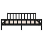 Bed Frame without Mattress Black Solid Wood 160x200 cm 810693