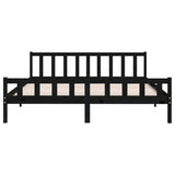Bed Frame without Mattress Black Solid Wood 160x200 cm 810693