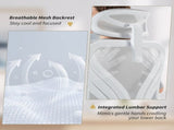 Ergonomic Office Chair with Foldable Backrest, 2D Headrest - Light Grey T3398P555092