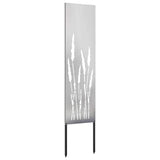 Garden Privacy Screen Silver 32 x 140 cm Stainless steel 876242