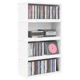 CD Storage Rack 4 pcs White 40 x 17 x 17 cm Engineered Wood 8012708