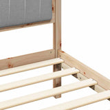 Bed Frame Light Grey 200 x 200 cm Solid Pine Wood 3394238