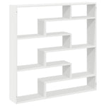 ZNTS Wall Cube Shelf 7 Compartments White Engineered Wood 860022