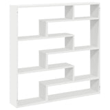 Wall Cube Shelf 7 Compartments White Engineered Wood 860022