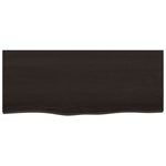 ZNTS Wall Shelf Dark Brown 100x40x2 cm Treated Solid Wood Oak 363803