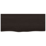 ZNTS Wall Shelf Dark Brown 100x40x2 cm Treated Solid Wood Oak 363803