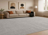 Rug Grey 300 x 400 cm 100% Polyester 3 mm Washable 42041674