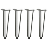 Hairpin Legs for Coffee Table 4 pcs Anthracite 42 cm Solid Steel 4012442