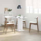 802102 Bistro Table White 60x60x75 cm Engineered Wood