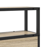 Storage Headboard with Shelf Sonoma oak 135 cm Engineered wood 859746
