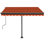 ZNTS Freestanding Manual Retractable Awning 350x250 cm Orange/Brown 3069720