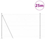 Welded Wire Fence with Concrete Base 25 x 1.5 m 3353813