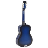 8 Piece Classical Guitar Beginner Set Blue 3/4 36" 70117