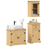 3 Piece Bathroom Furniture Set Corona Solid Wood Pine 3334633
