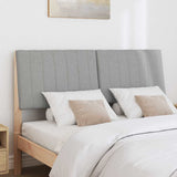 Upholstered Headboard Light Grey 140 cm Solid Pine Wood 879394