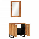 2 Piece Bathroom Furniture Set Solid Wood Acacia 3217092